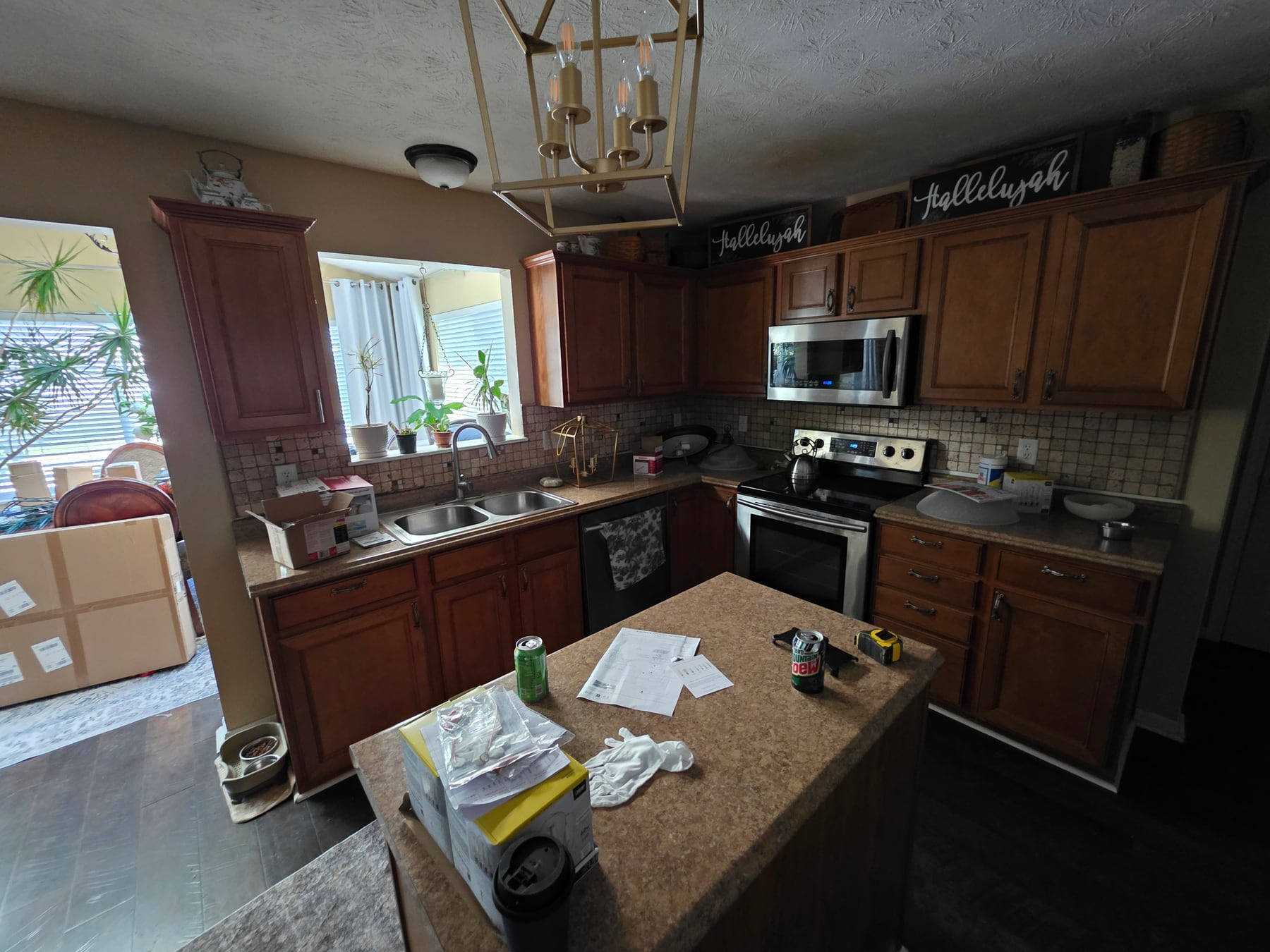 Original kitchen before reconfiguration