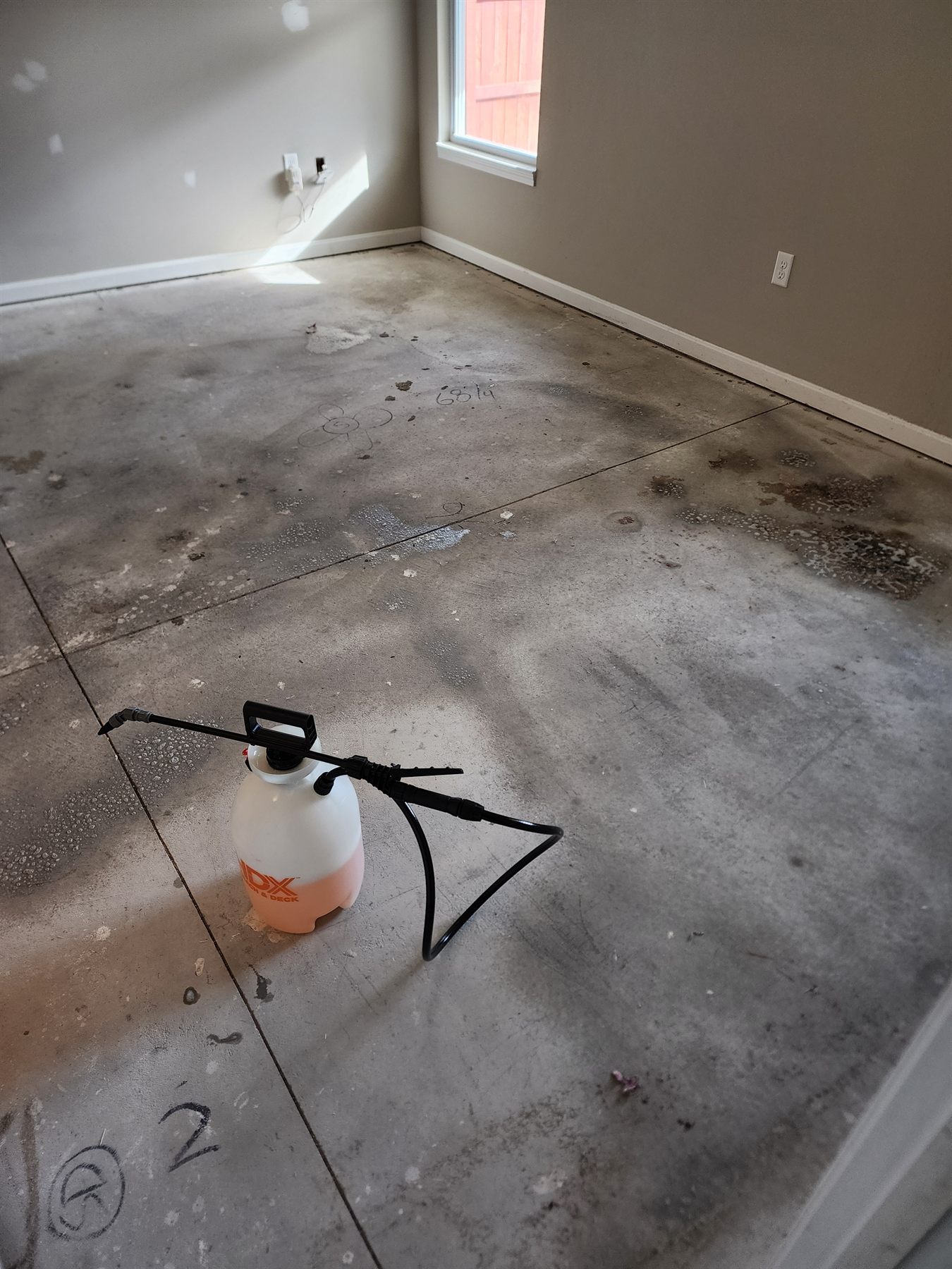 Subfloor prepared across the living area