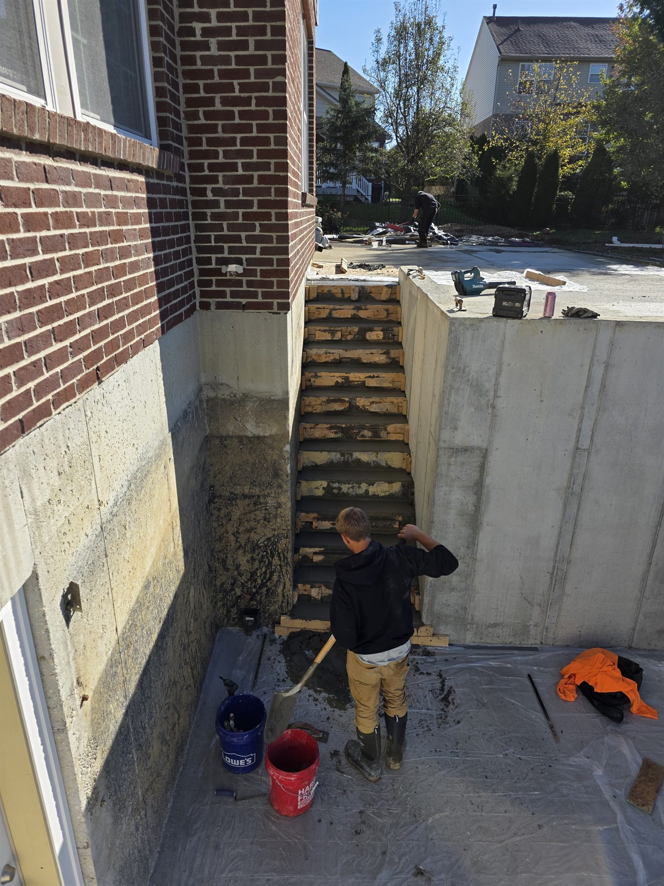 K4 basement walkout construction photo 27 of 33